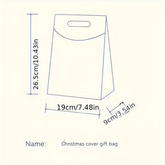 4pcs Christmas Gift Bag Candy Cookie Snack Packaging Paper Bag