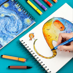 A4 Sketch Book 45 Sheets Artist Sketching Drawing Pad Colored Pencil Charcoal