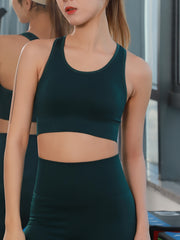 Wirefree Padded Yoga Sports Bra Anti-sagging Gym Athletic Workout