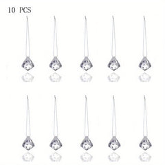 10pcs Christmas Acrylic Diamond Pendants Transparent Decorations