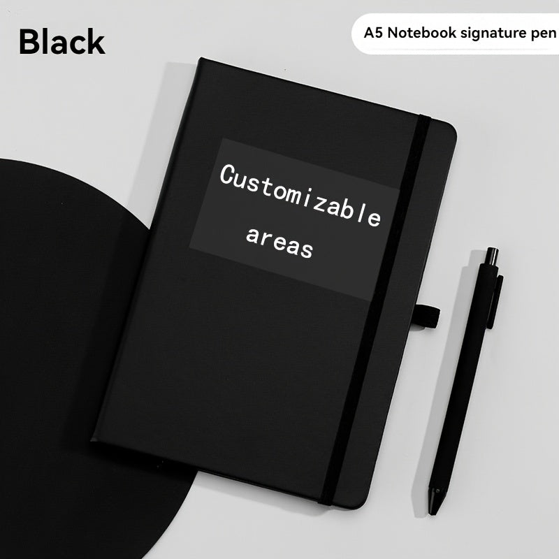 Personalized Pattern Hard Notebook with Signature Pen