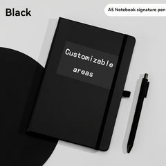 Personalized Pattern Hard Notebook with Signature Pen
