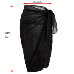 Solid Scarf Shawl Wrap Casual Polyester Head Wrap For Summer Beach