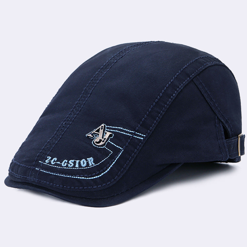 Pure Cotton Men's Beret Casual Peaked Cap