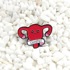 Cuterus Letter Red Uterus Brooch
