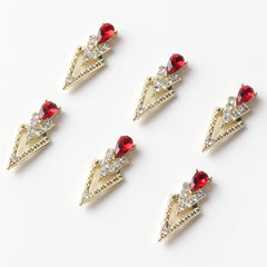 Triangle Nail Charms Rhinestones Alloy Nail Gem Accessories