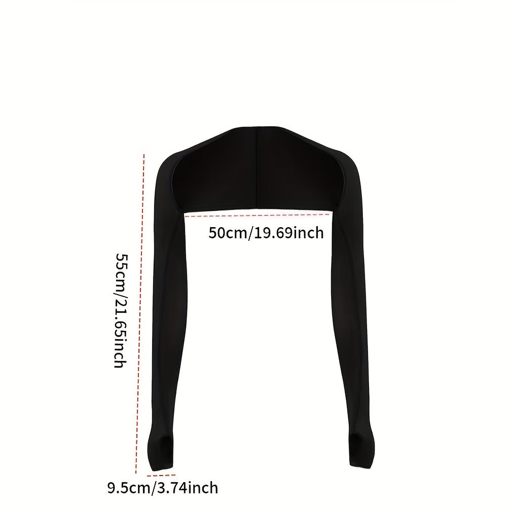 Solid Fingerless Sporty Shawl Sunscreen Ice Shawl Arm Sleeves