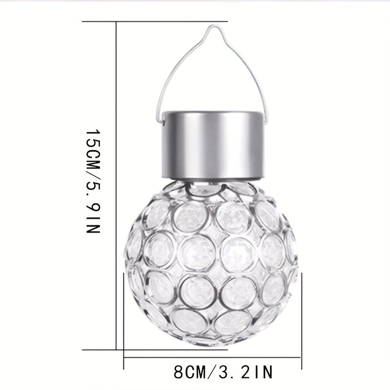 Solar Powered Outdoor LED Pendant Light Hollow Lawn Garden Decoration