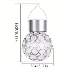 Solar Powered Outdoor LED Pendant Light Hollow Lawn Garden Decoration