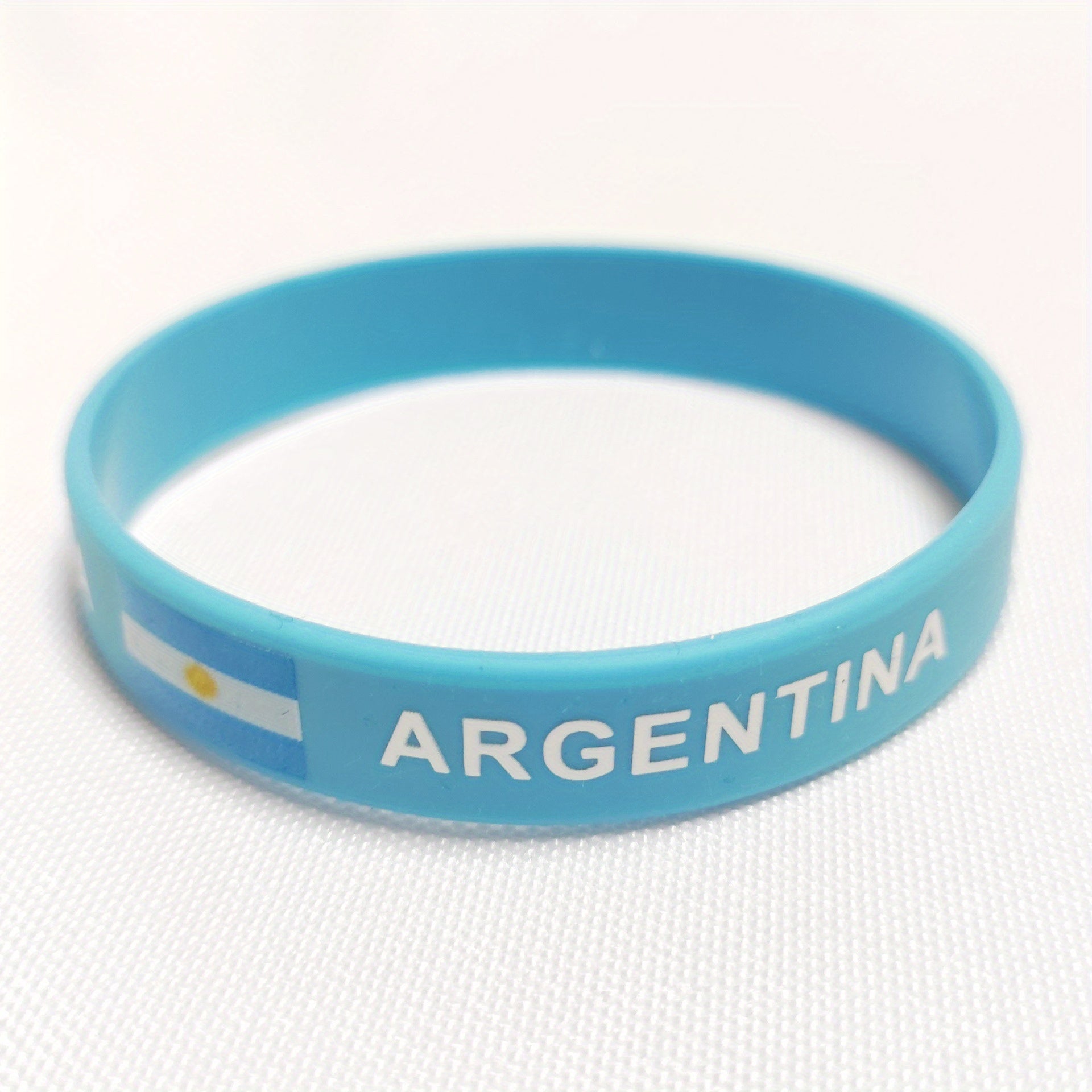 2 pcs National Flags Silicone Wristbands for Sports Friendship Parties