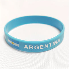 2 pcs National Flags Silicone Wristbands for Sports Friendship Parties
