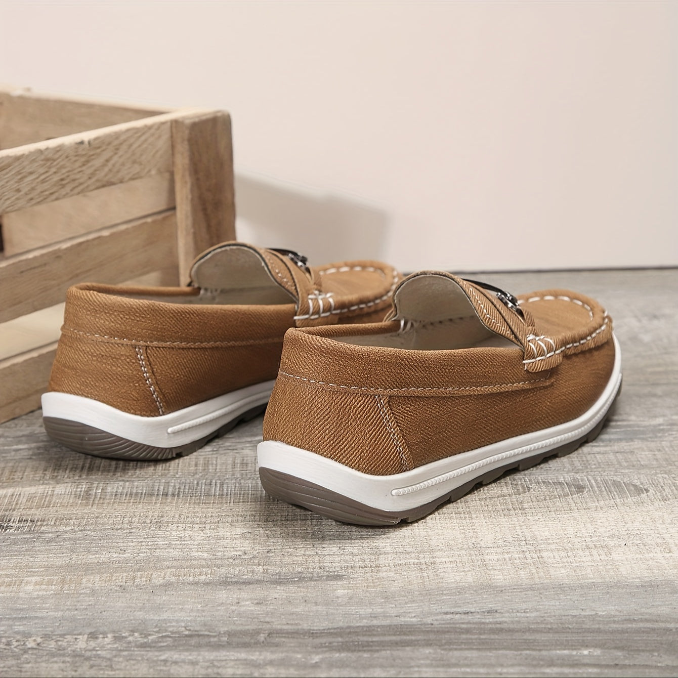 Boys' Slip On Loafer Shoes Lightweight Non Slip Flat Shoes