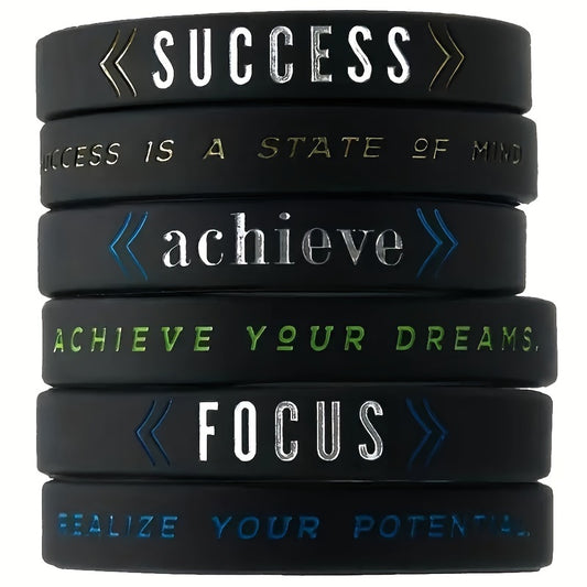 1 Pc Inspirational Silicone Baseball Wristbands with Inspiring Pattern