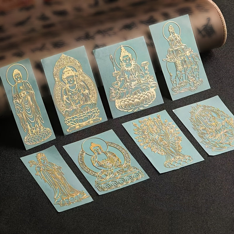 8pcs Guardian God Phone Stickers - Add Faith to Your Device