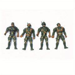 4pcs Tactical Micro Figure Model 5 Joint Tactical Model 8 Micro Landscape