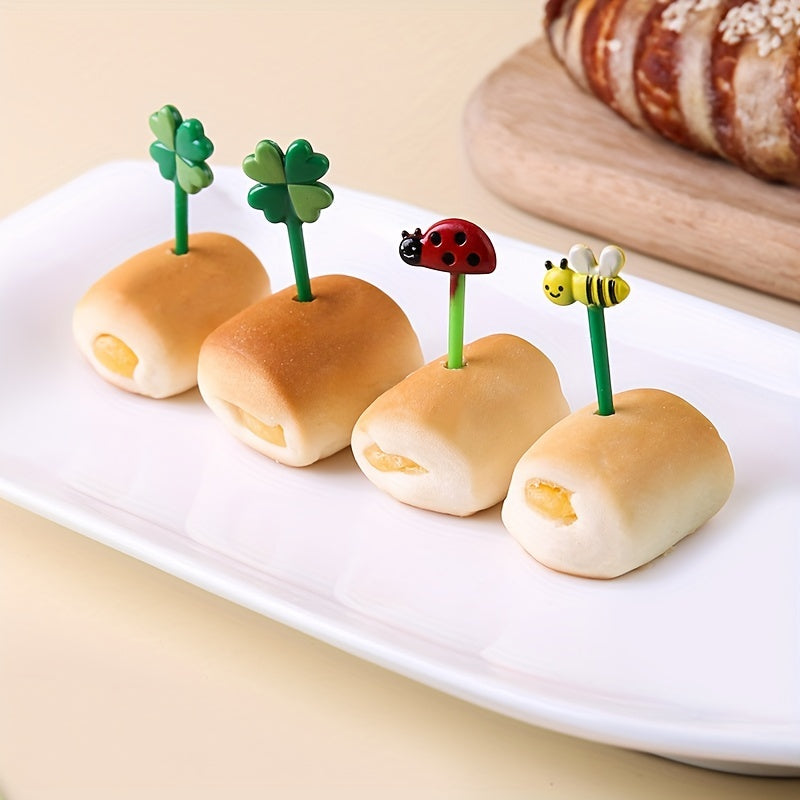 12Pcs Fruit Picks Toothpicks Mini Creative Food Forks Bento Accessories