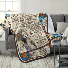 To My Daughter Soft Throw Blanket for Home & Outdoor Use