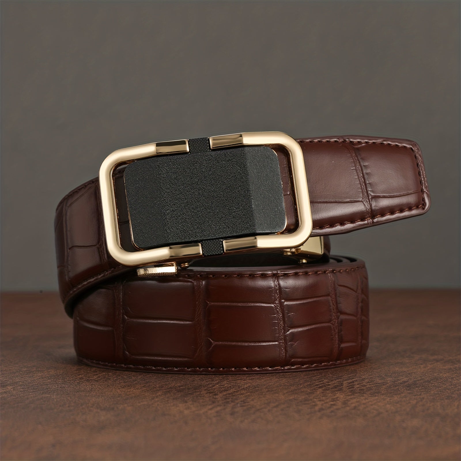 Casual Men's Frosted Auto Buckle Belt Ins
