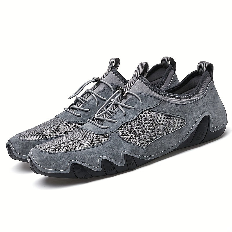 Men's Mesh Lightweight Drawstring Sneakers Outdoor Walking Hiking Shoes