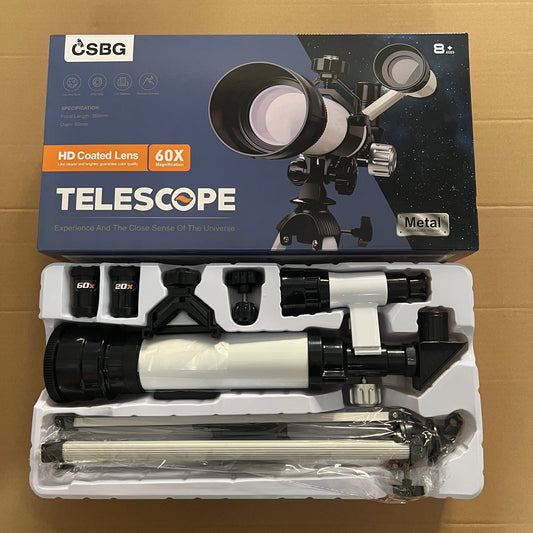 Kids Metal Appearance Telescope with Accessories