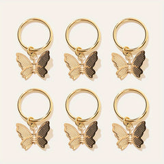 Butterfly Hair Ring for Dreadlock Braids Y2K Hair Accessories