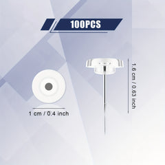 100pcs Push Pins Standard Plastic Head Steel Thumb Tacks For Wall