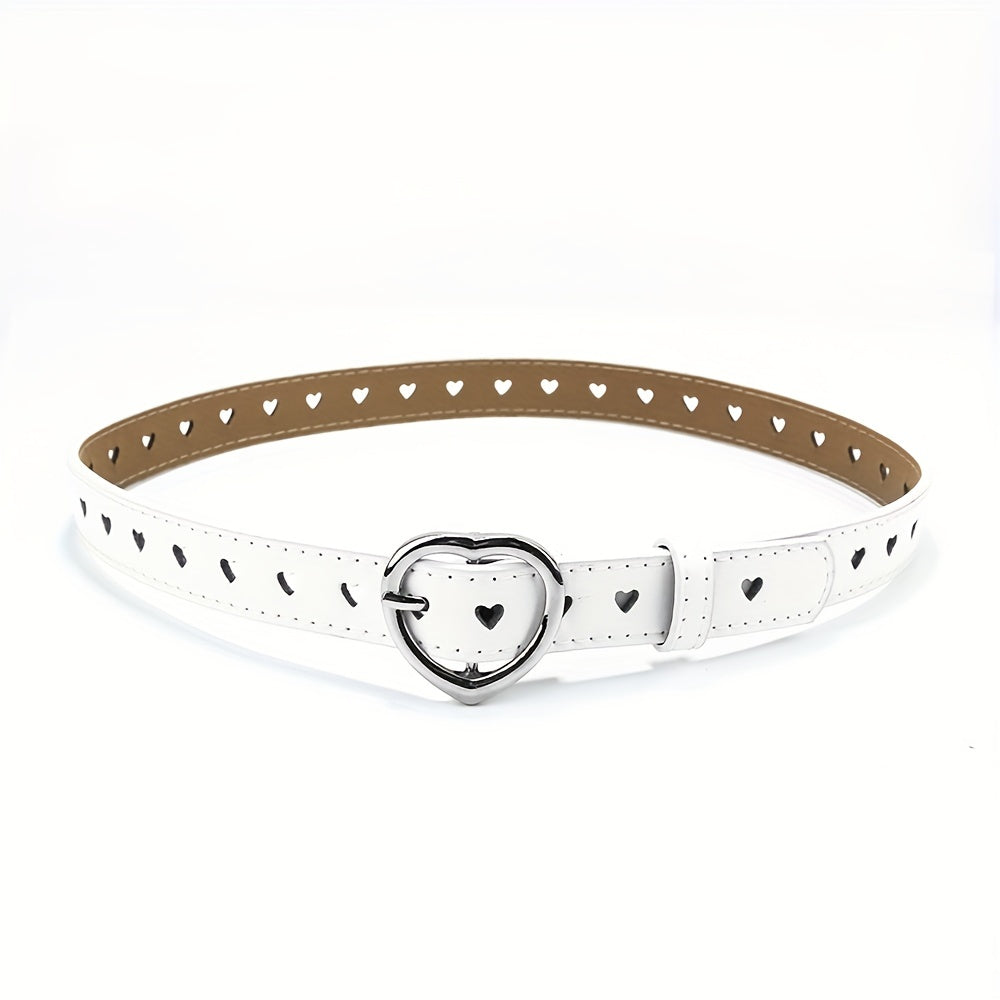4pcs Heart Buckle Jeans Strap Men