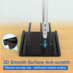 Maiwey Laptop Stand Vertical Desktop Organizer Secure Clip Holder