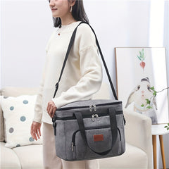 Portable Double Layer Insulated Bag For School Home Office