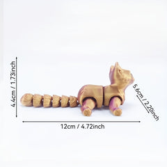 3D Printed Kittens with Articulated Tails Realistic Jointed Cat Figures