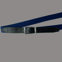 Youth Casual Woven Canvas Leather Belt for Men