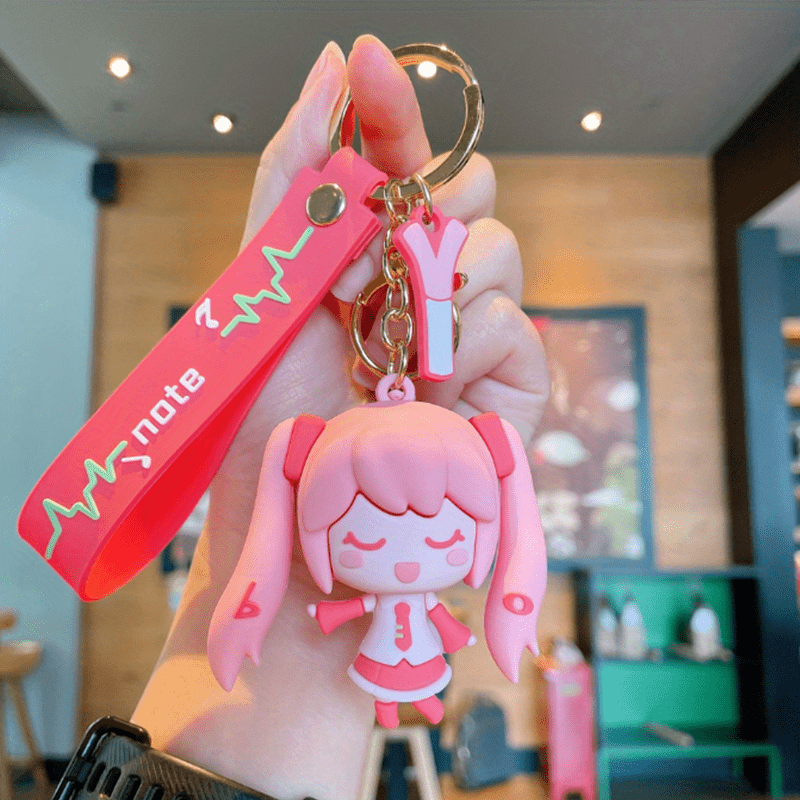 Cartoon Epoxy Girls Keychain Car Key Chain Couple Bag Pendant