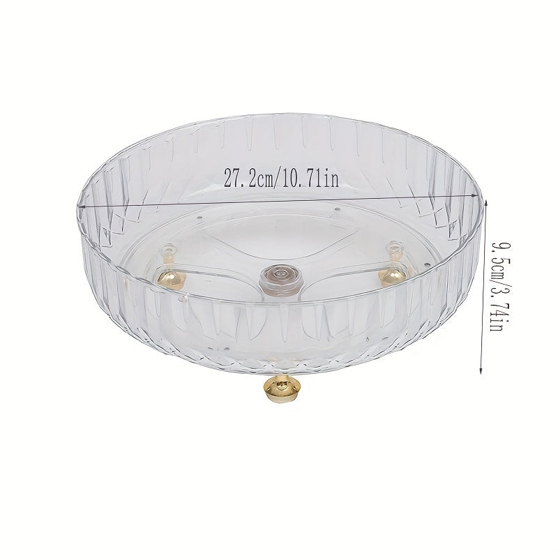 Rotating Seasoning Rack Bathroom Storage Light Fruit Plate Cosmetic Makeup