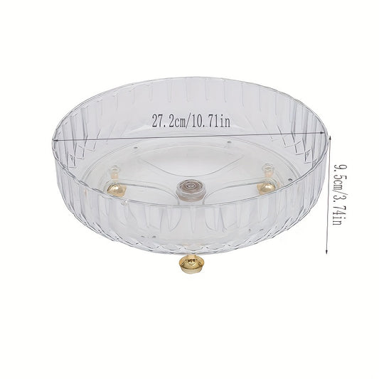 Rotating Seasoning Rack Bathroom Storage Light Fruit Plate Cosmetic Makeup