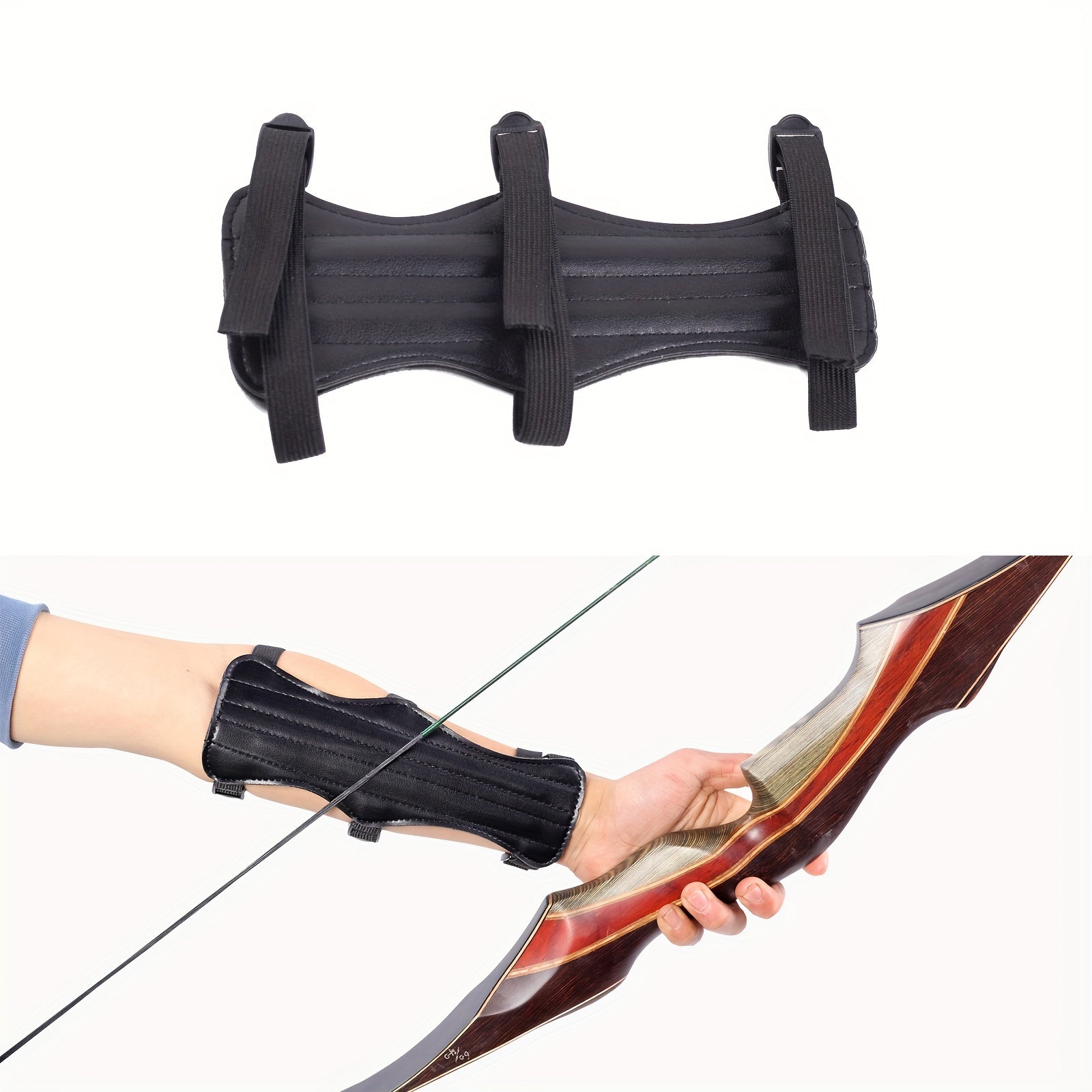 Archery Armguard 3 Strap For Compound Recurve Bow