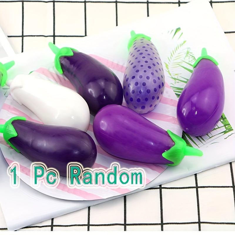 Stretchy Sand Filler Eggplant Squeeze Fidget Toy