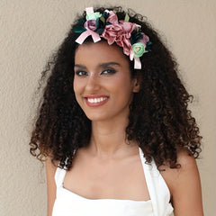 Flower Head Hoop Headdress for Party Prom