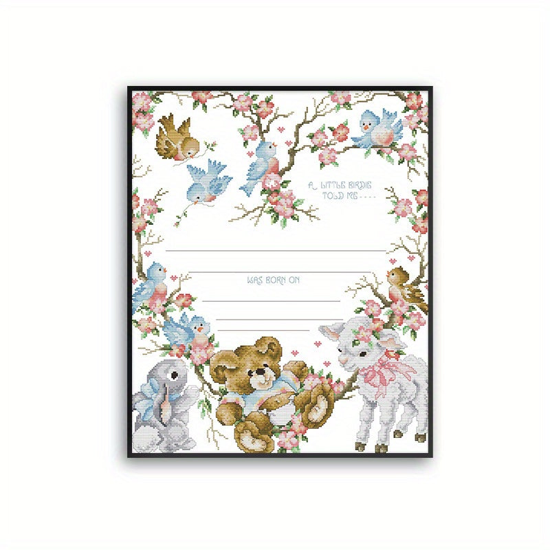 DIY Cross Stitch Birth Proof Embroidery Bag Bedroom Decoration 14CT