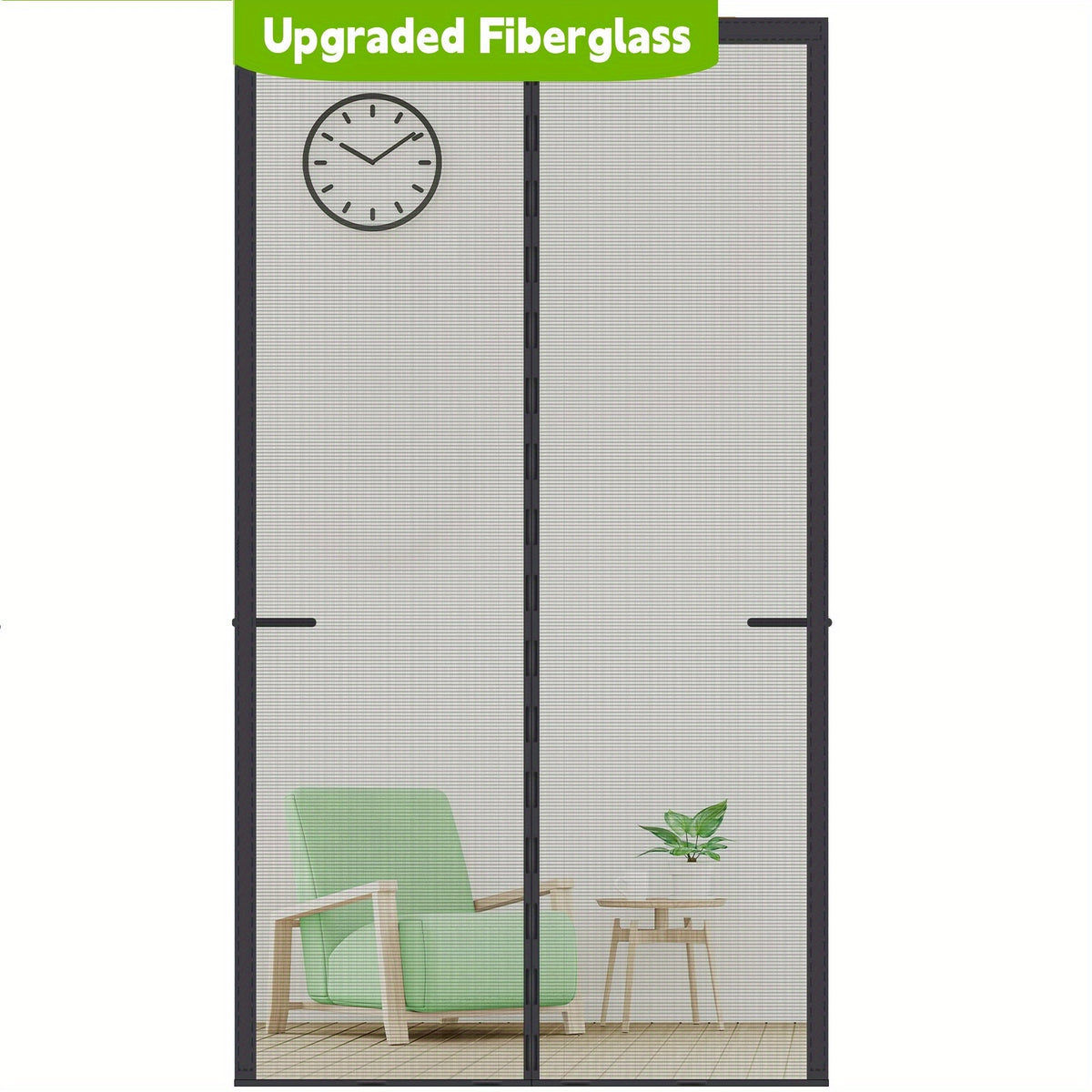 Magnetic Screen Door Fits 84x200cm Doors - Heavy Duty Fiberglass Mesh