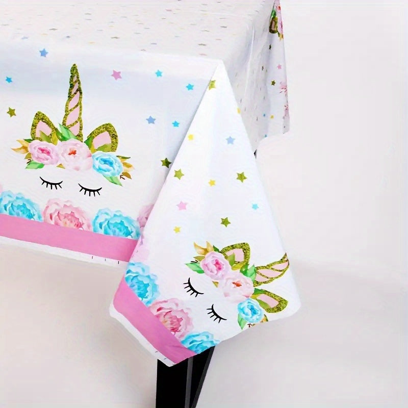 Disposable Unicorn Tablecloth for Unicorn Party Supplies