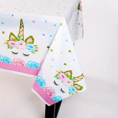 Disposable Unicorn Tablecloth for Unicorn Party Supplies