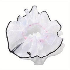 Organza Scrunchies Contrast Brim Hair Tie Sweet Hair Rope Elastic