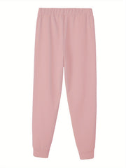 Women's Heart Print Fleece Sporty Pants Plus Size
