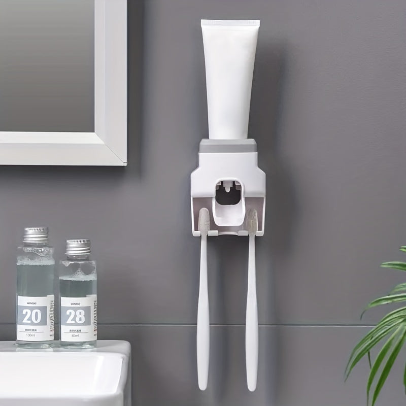 Automatic Toothpaste Squeezer Toothbrush Holder Wall mounted Lazy