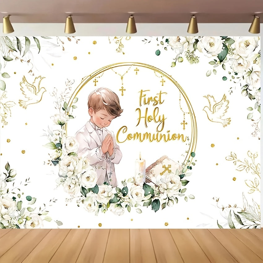 Vinyl Baptism Backdrop Portrait Photography