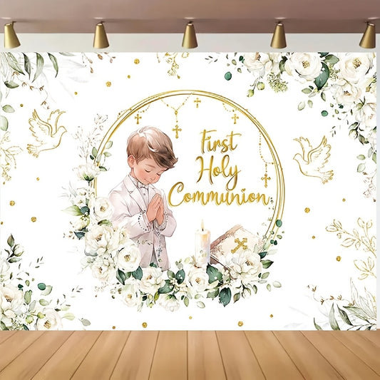 Vinyl Baptism Backdrop Portrait Photography