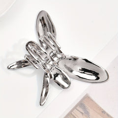 Liquid Metal Butterfly Hair Claw for Women