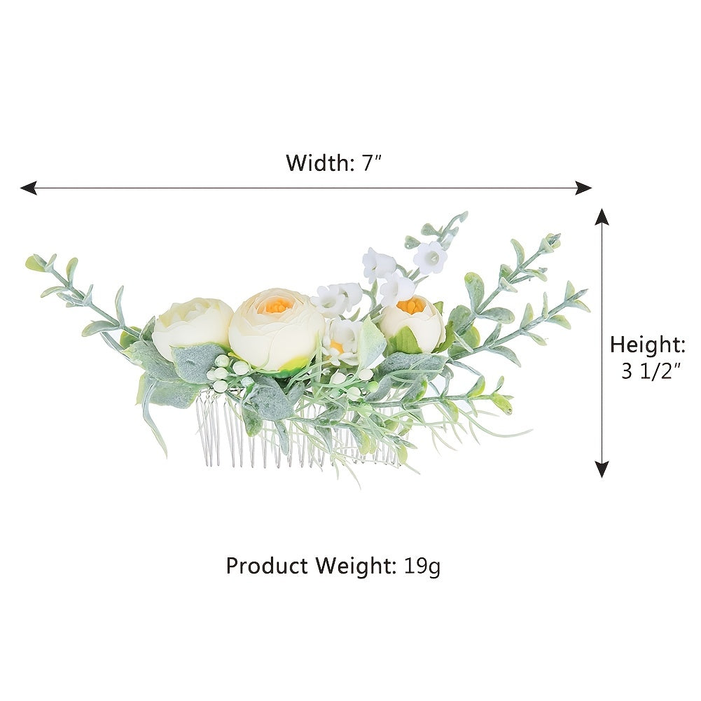 Green Plants Hair Comb for Girls