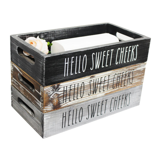 Toilet Wood Decorative Box Tissue Storage Antique Wooden Bathroom Holder