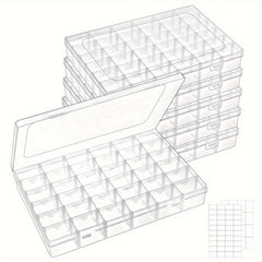6pcs Mesh Plastic Storage Box with Grids and Adjustable Partition